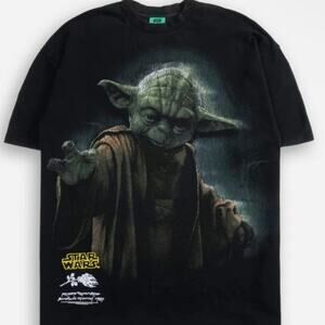 Civil Regime x Star Wars Yoda May The Force Be With You Black T Shirt Large Rare